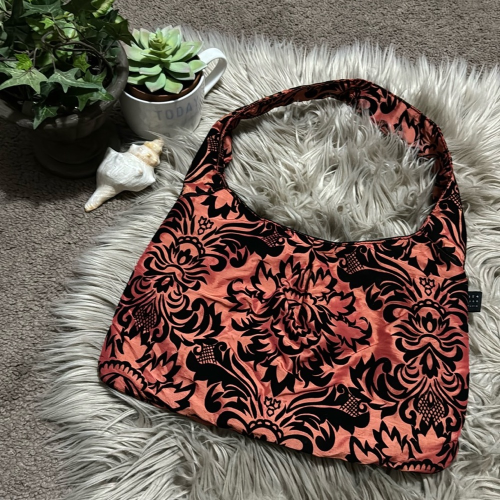 EUC-Lisa Lill Studio Handmade Bag-Shoulder Carry Single Strap-Iridescent Coral